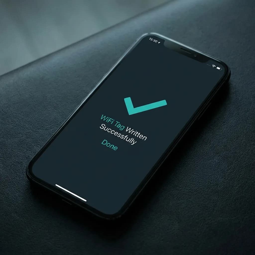 WiFi tag write success confirmation