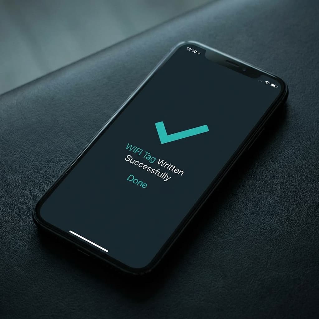 WiFi tag write success confirmation