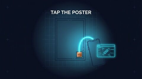 Tap an NFC smart poster to open content