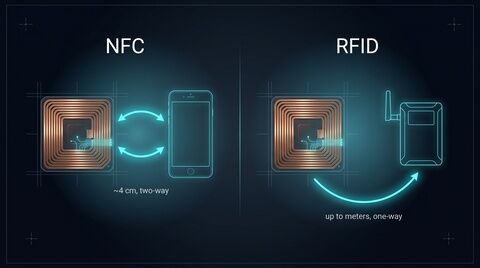 NFC versus RFID — read range and communication compared