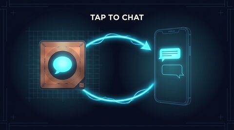 Tap an NFC tag to start a WhatsApp chat