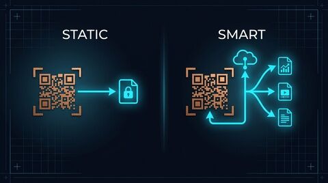 Static QR versus smart QR code routing