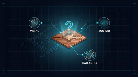Why an NFC tag won't scan — metal, distance and angle