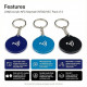 LINQS Acrylic NFC Keychain NTAG213 Chip (Pack of 3)