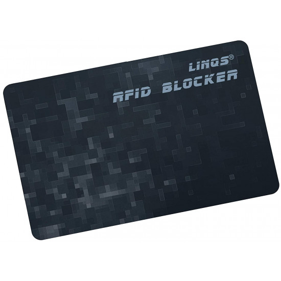 LINQS® RFID/NFC Blocking Card: Protects Contactless Credit/Debit Cards from Theft | Makes Wallet RFID Safe | Great Blocking Range | Premium Finish