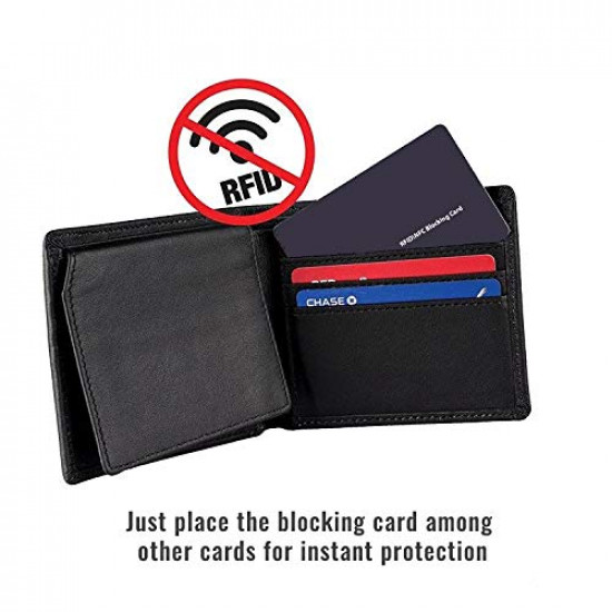 RFID Blocker Card with LED Indicator Technology, Interference Transmitter,  German Brand, No Residual Radiation, 100% Protection Thanks to E-Field, No  more Protective Cases, Credit Card, Debit Card, NFC, 13.56 MHz : 