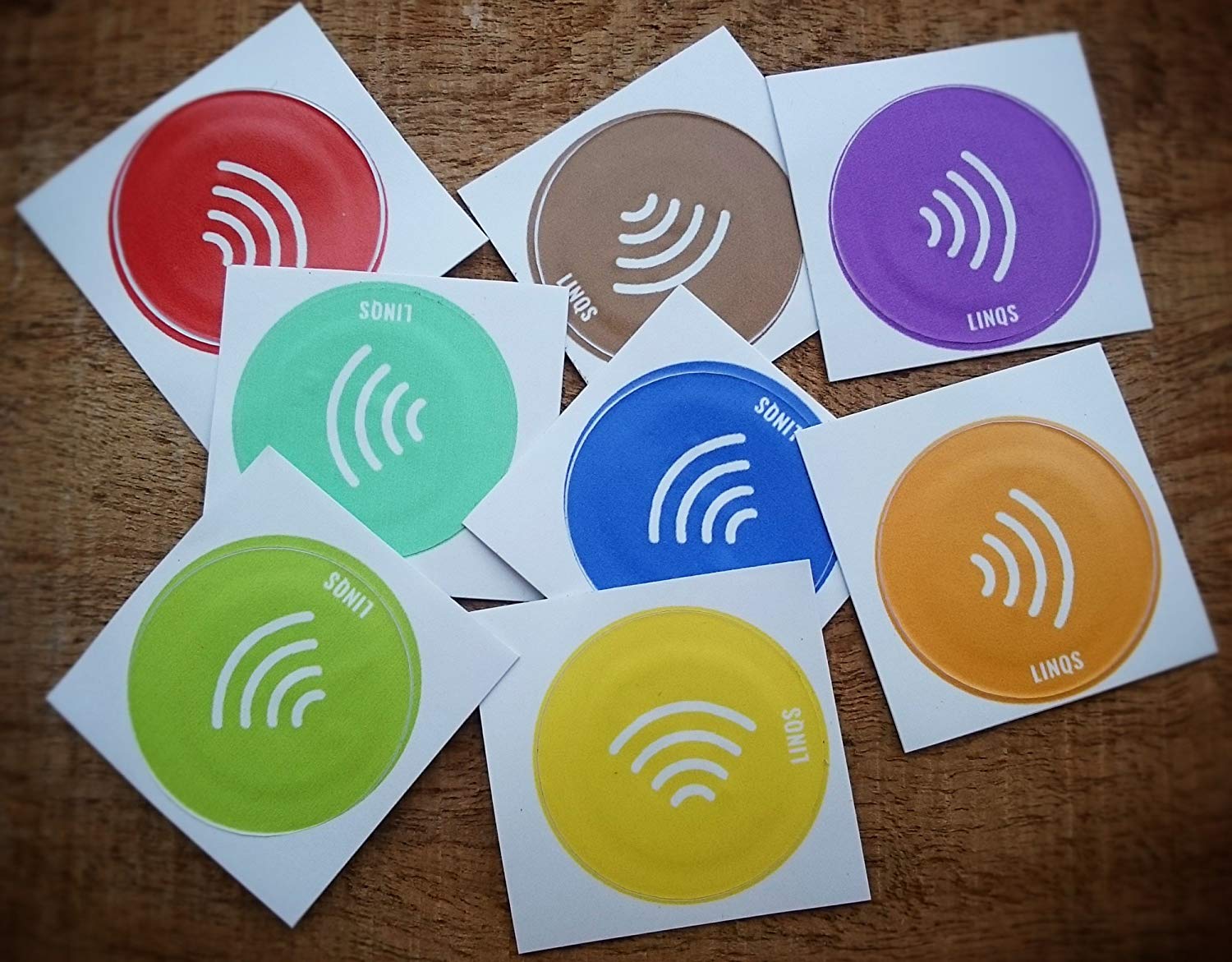 LINQS® Waterproof NFC Tag Stickers (Set of 8)