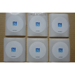 LINQS® - High Memory NTAG216 NFC Tag Stickers (Pack of 6) | Waterproof | Compatible with All NFC Phones